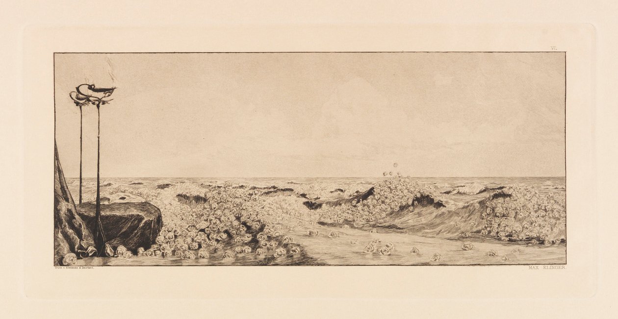 Opus VI, z Parafráze o nalezení rukavice, 1881. od Max Klinger