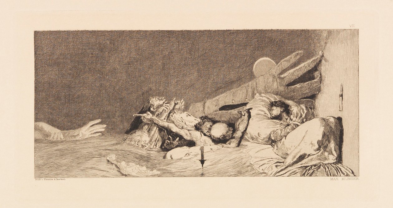 Opus VI, z Parafráze o nalezení rukavice, 1881. od Max Klinger
