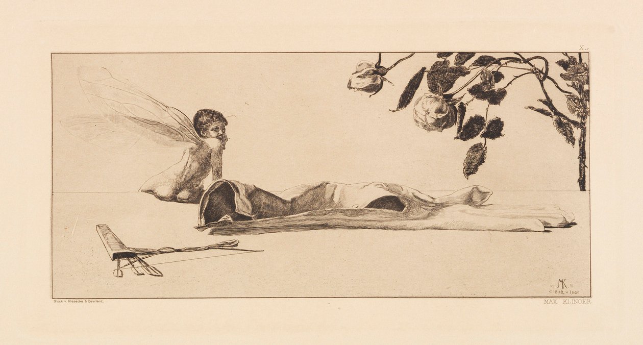 Opus VI, z Parafráze o nalezení rukavice, 1881. od Max Klinger