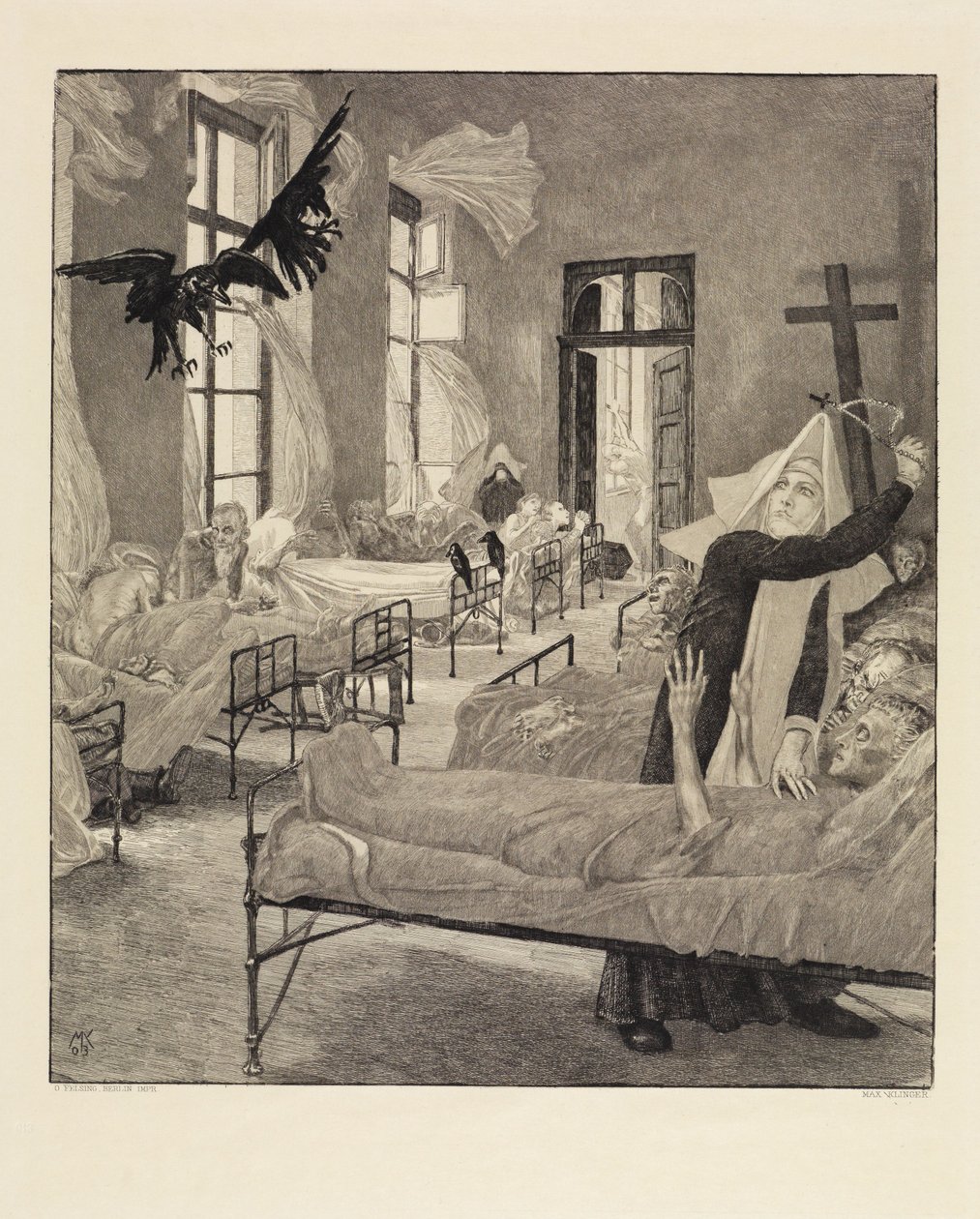 Mor (O smrti, druhý díl, opus XI, list 6) od Max Klinger