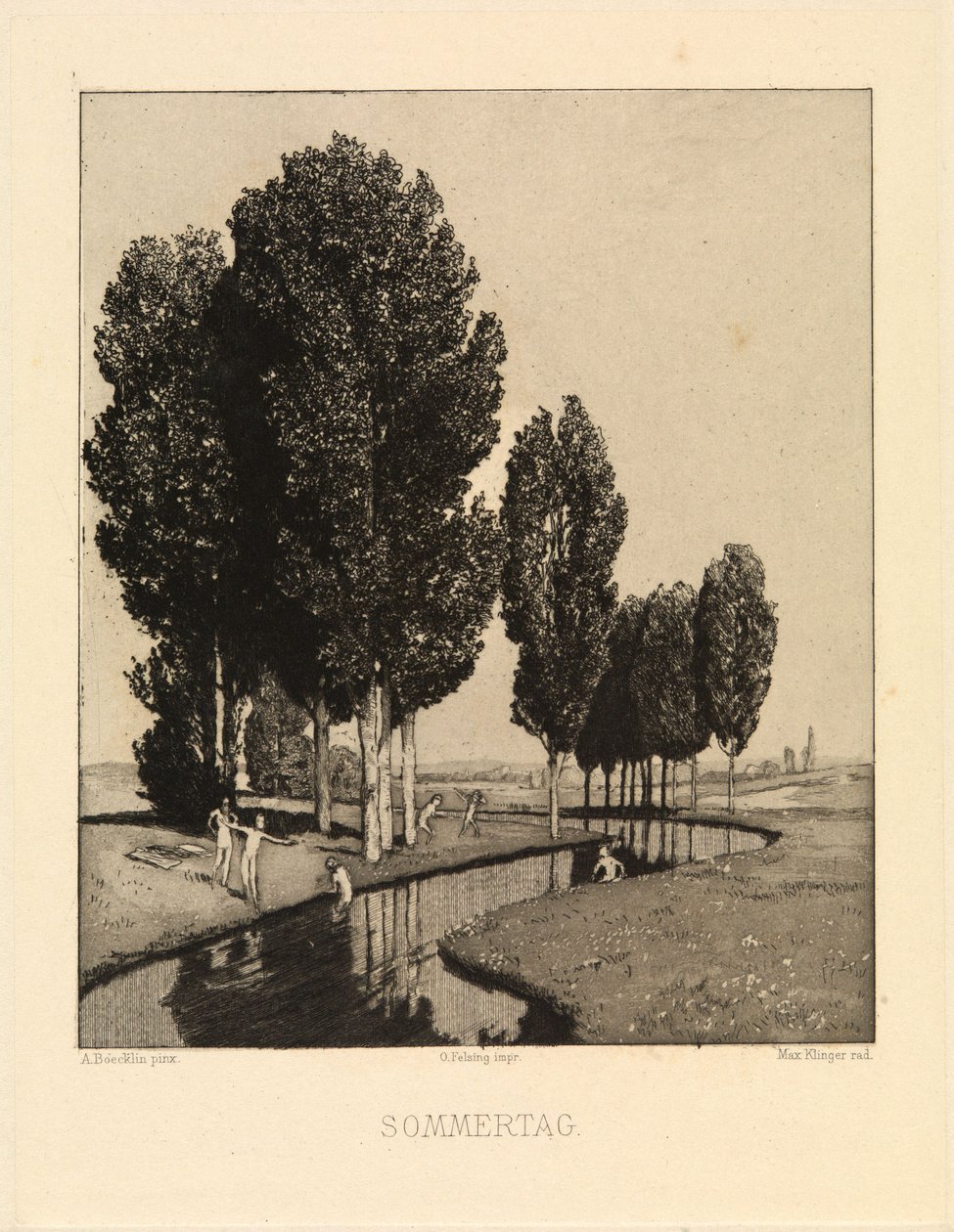 Letní den (podle Arnolda Böcklina) od Max Klinger