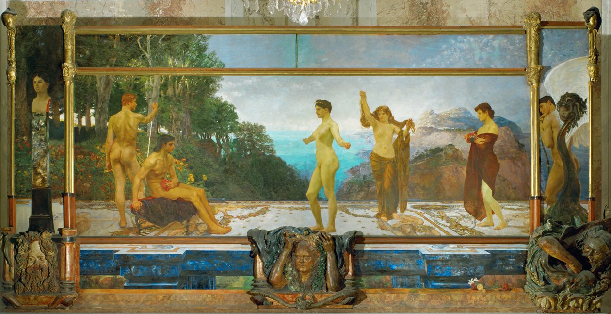 Pařížský soud, triptych od Max Klinger