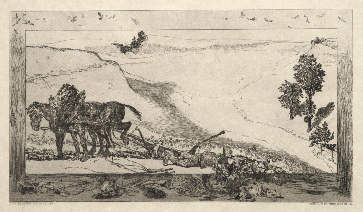 Zde je Tode I, Opus I, 1889 No. 7. od Max Klinger