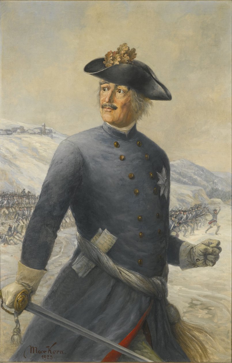 Leopold I., princ z Anhalt-Dessau 1676-1747, polní maršál v pruské armádě od Max Korn