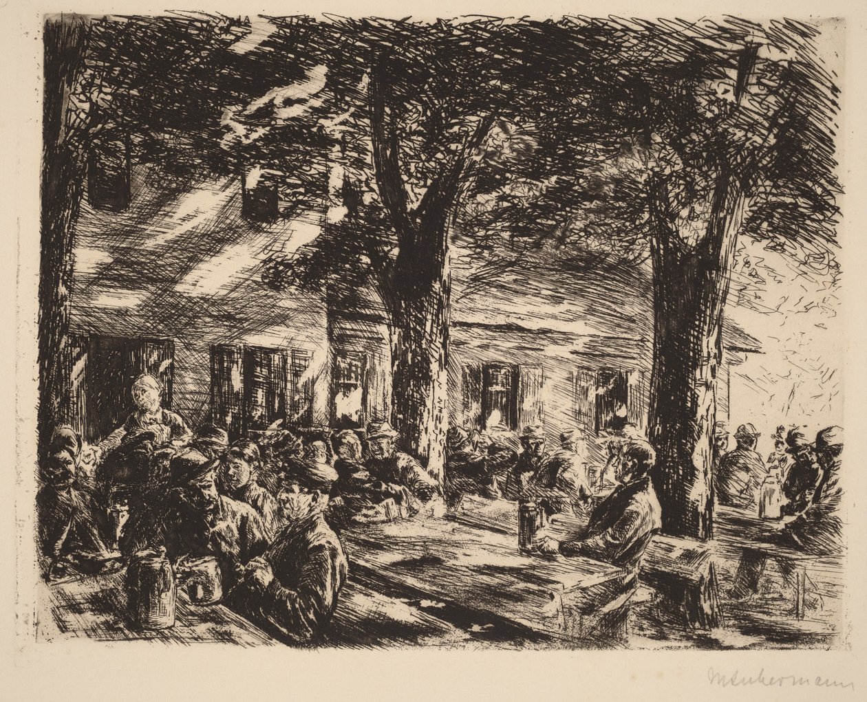 Zahrada hostince v Rosenheimu od Max Liebermann