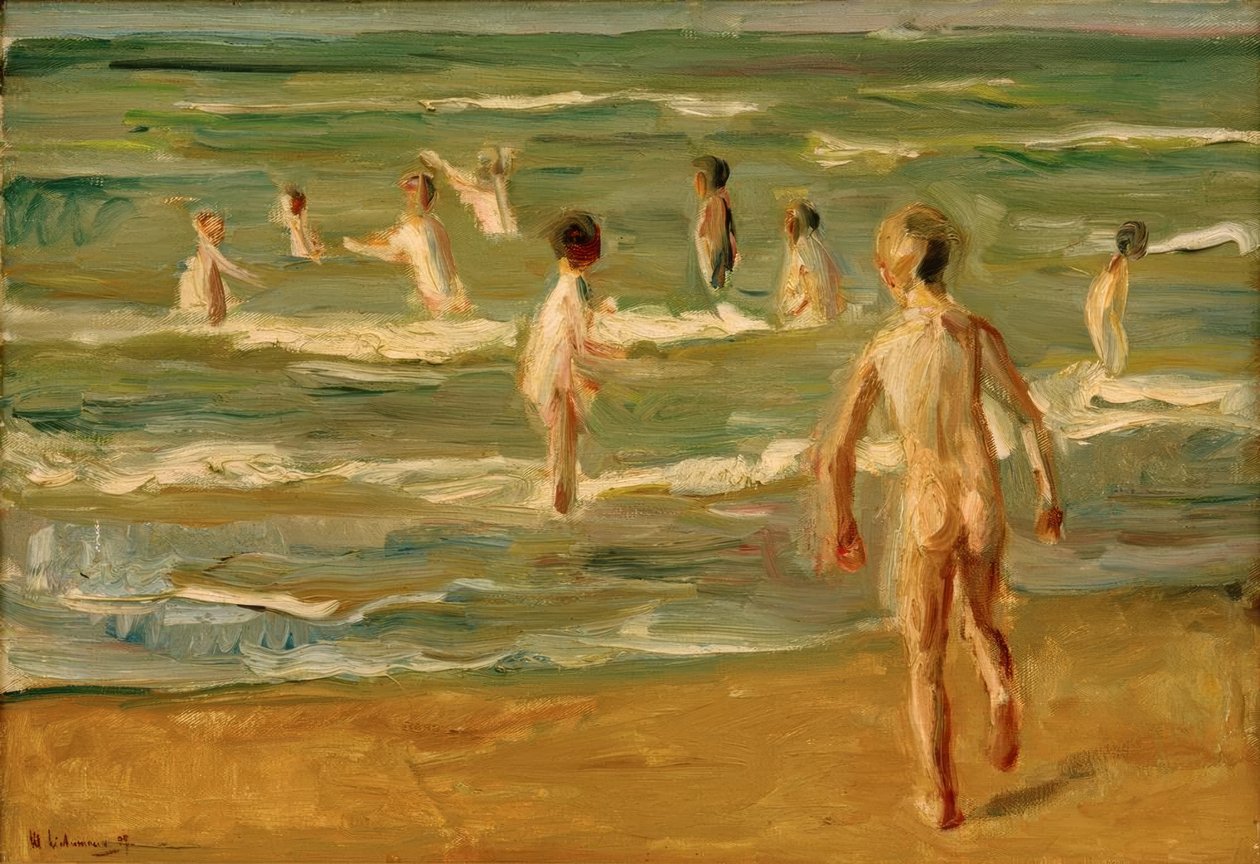 Koupání chlapec od Max Liebermann