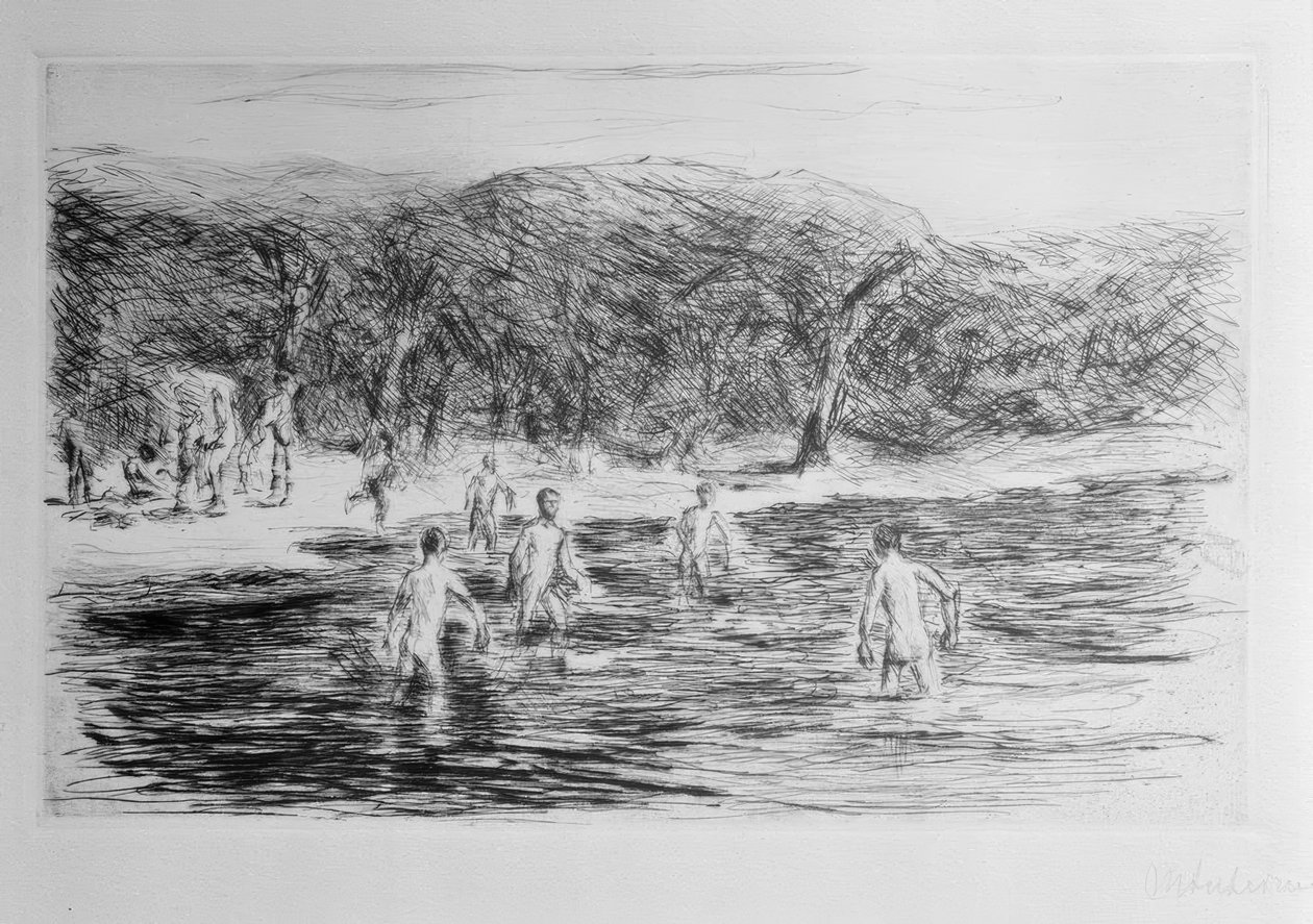 Chlapec koupání od Max Liebermann