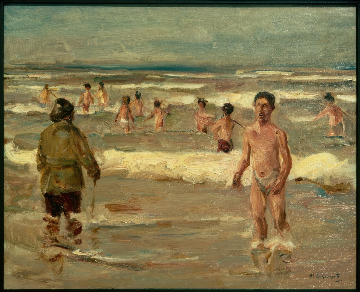 Chlapci koupání v moři od Max Liebermann