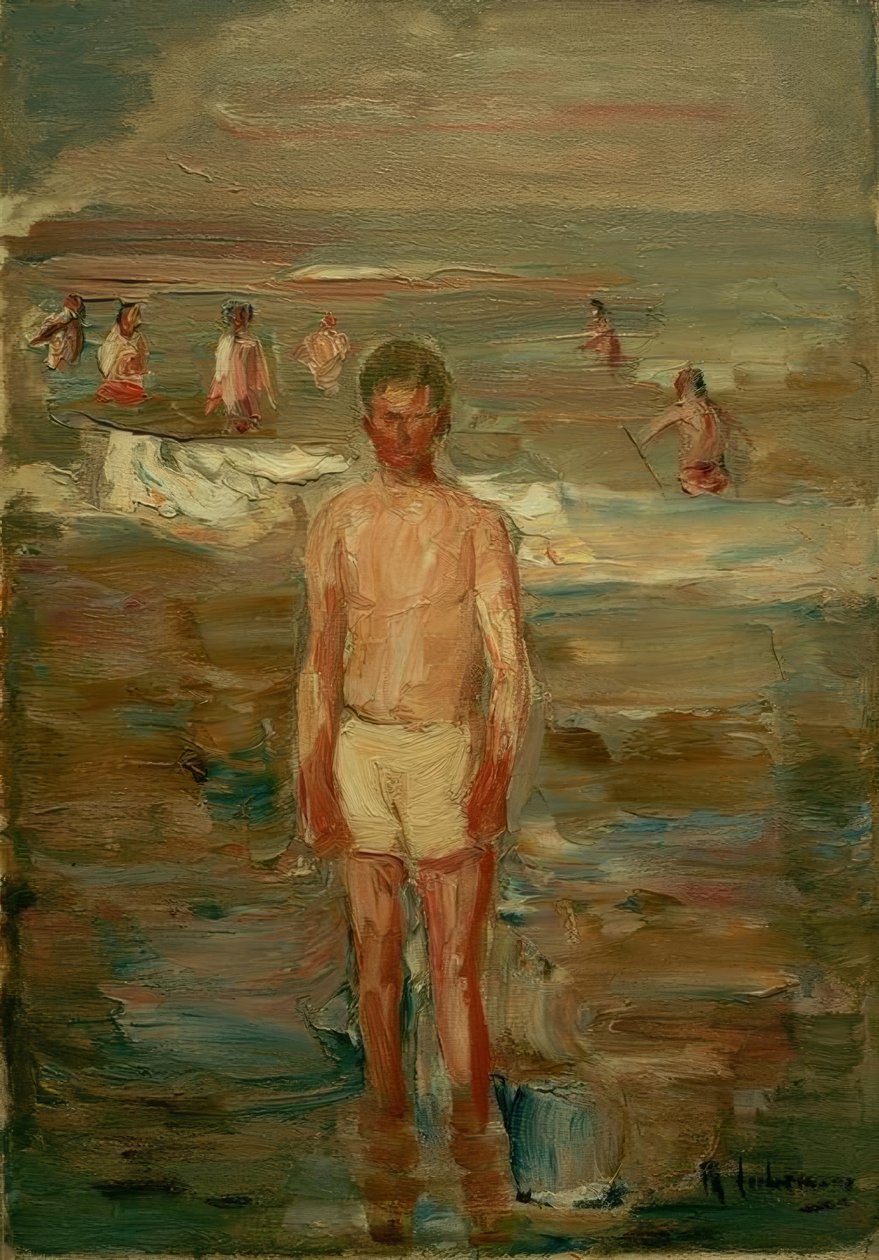Koupání chlapec od Max Liebermann
