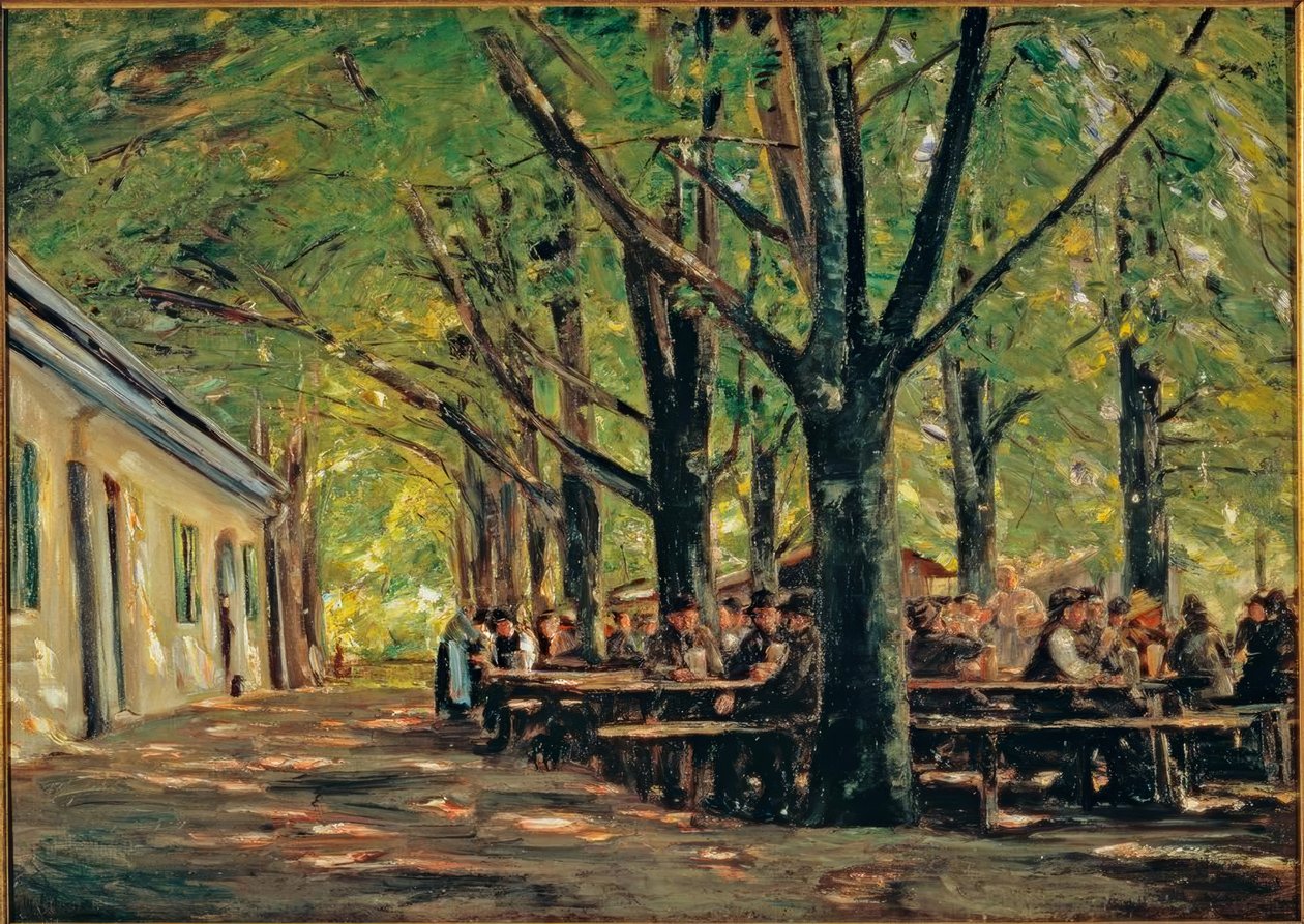 Biergarten v Brannenburgu od Max Liebermann