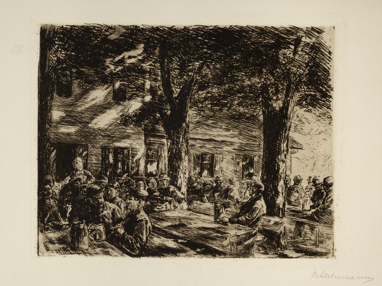 Pivní zahrada v Brannenburgu u Rosenheimu od Max Liebermann