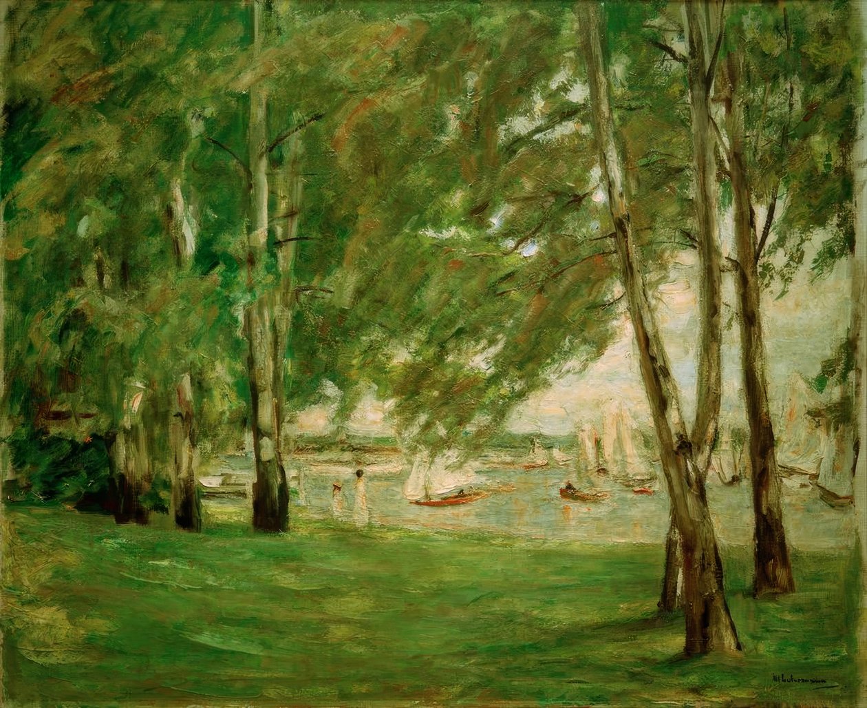 Břízy na břehu Wannsee na východ od Max Liebermann