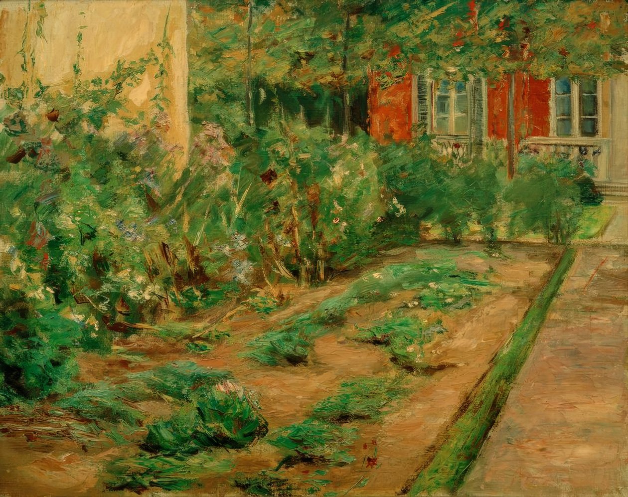 Keře květin u zahradního domku na severovýchod od Max Liebermann