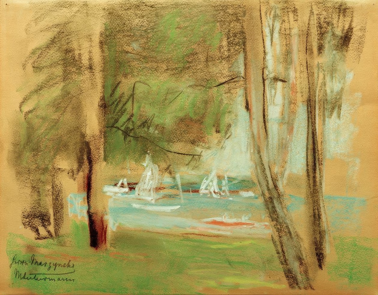 Lodě na Wannsee od Max Liebermann