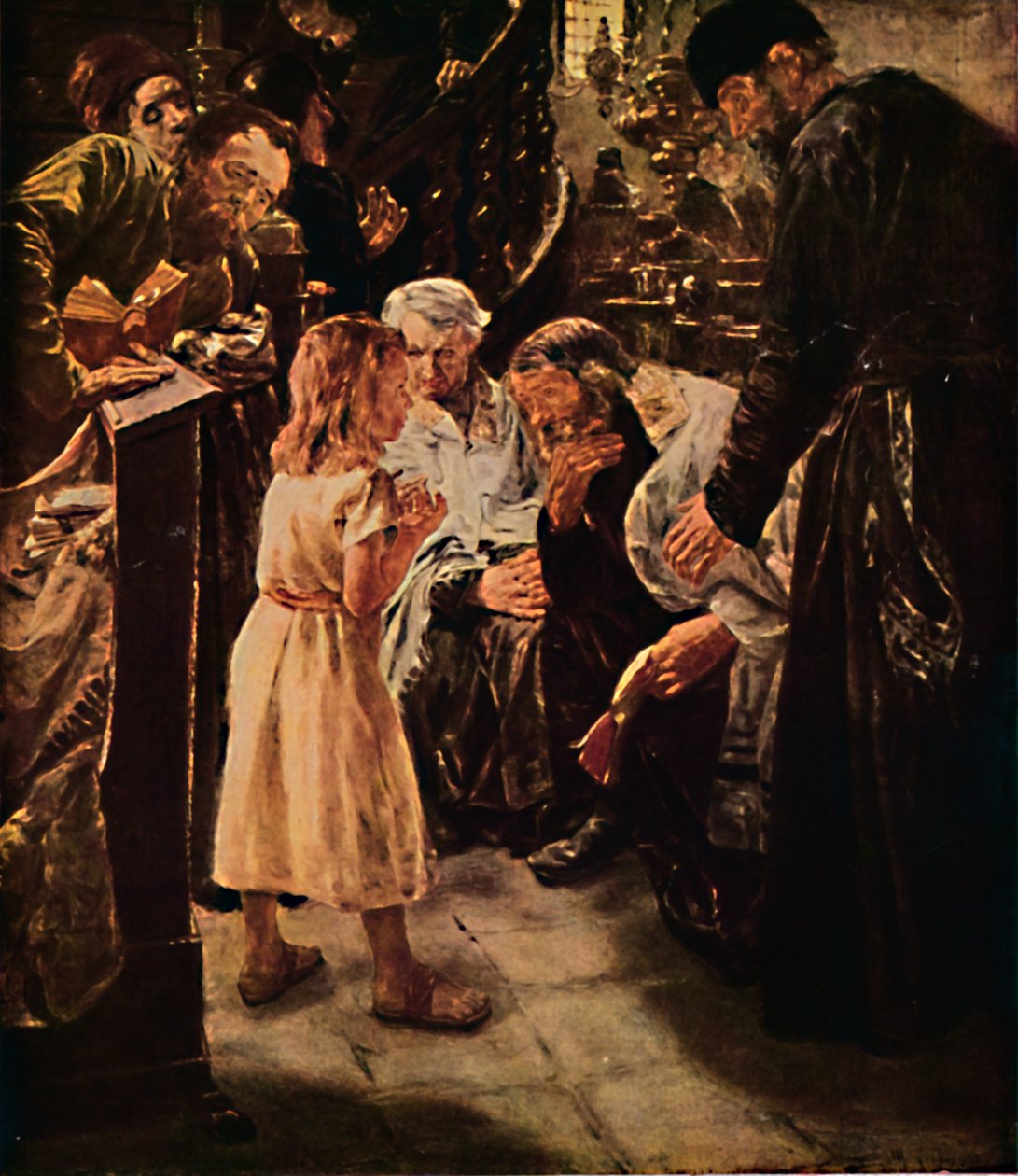 Kristus v chrámu, 1879, 1914. od Max Liebermann