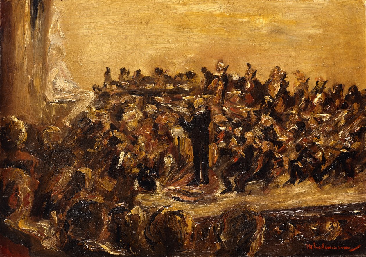 Koncert ve Státní opeře, Unter den Linden, Berlín; Symfonický koncert ve Státní opeře, Unter den Linden, Berlín, 1923 od Max Liebermann