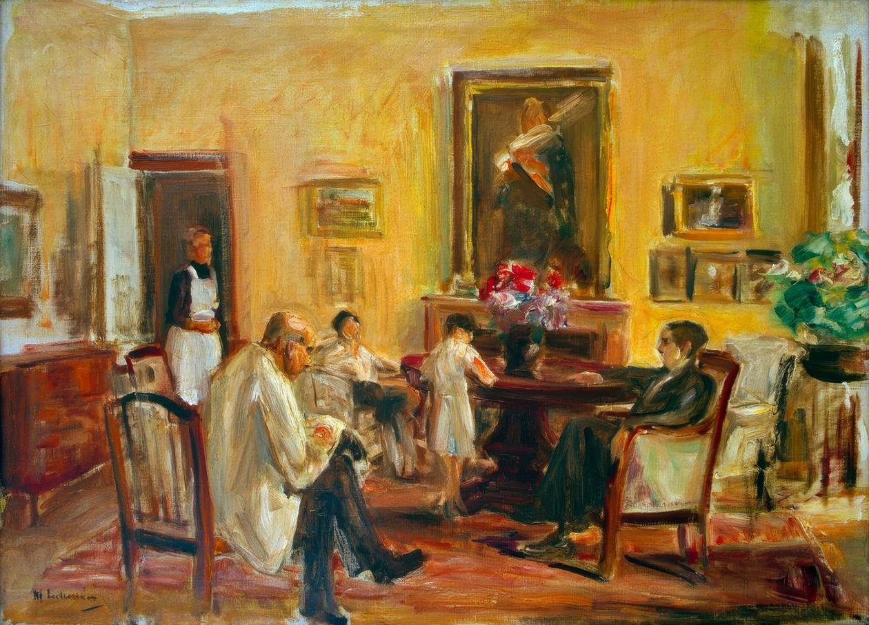 Umělec a jeho rodina ve svém domě na Wannsee od Max Liebermann