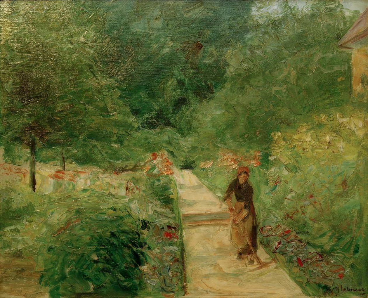 Kuchyňská zahrada ve Wannsee na západ, na cestě a Gä od Max Liebermann