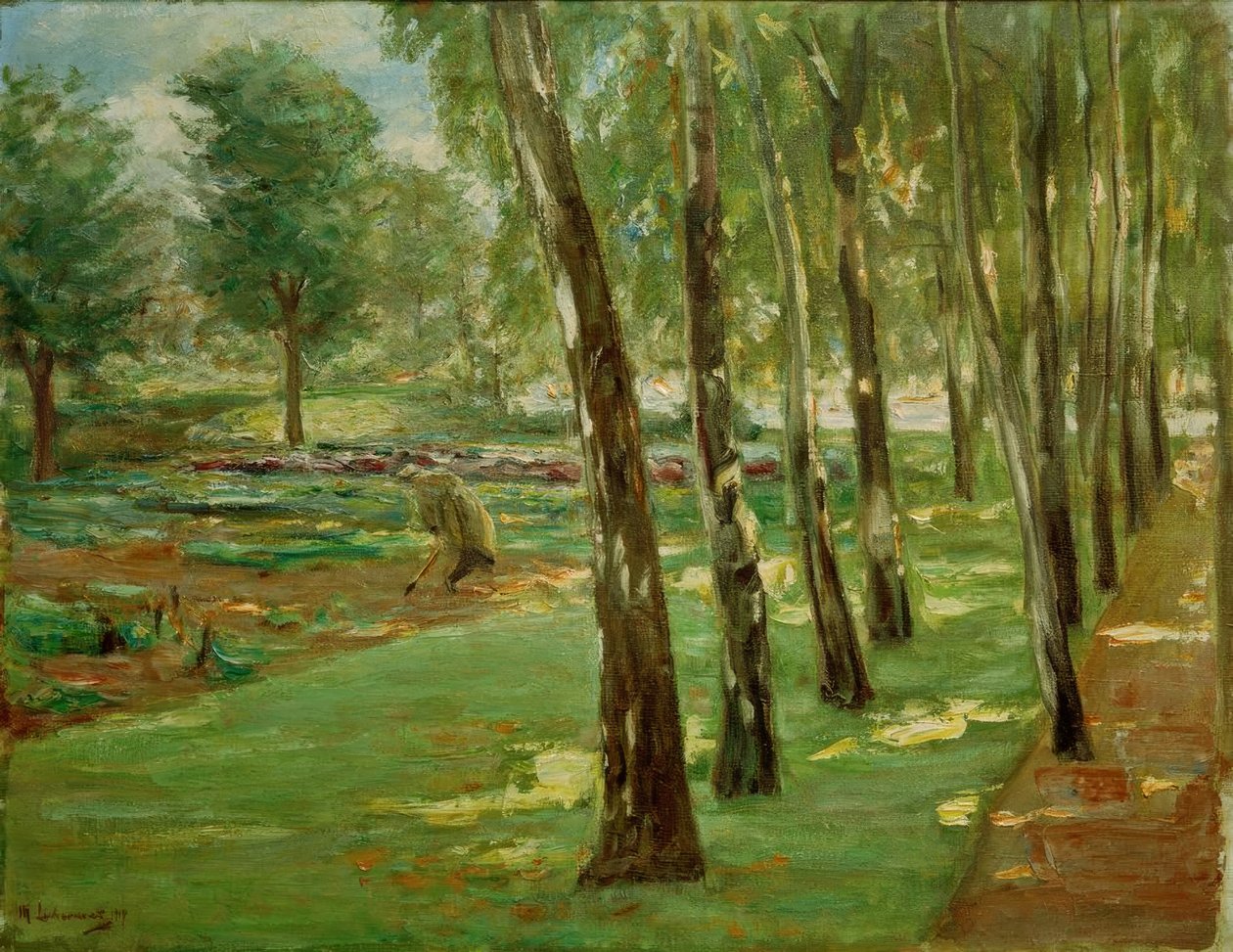 Březová alej v zahradě Wannsee - pohled na zelí od Max Liebermann