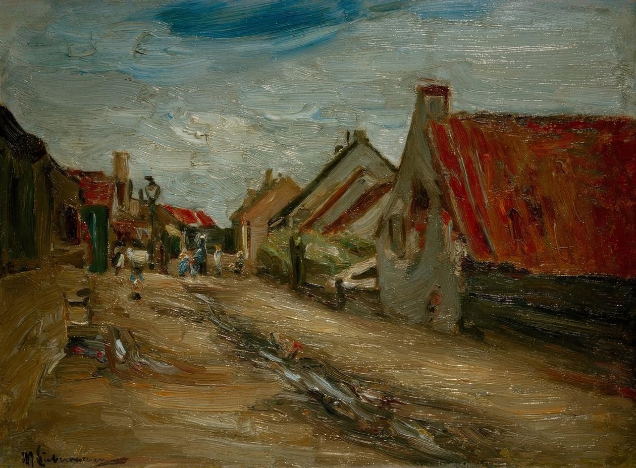 Vesnická ulice v Holandsku od Max Liebermann