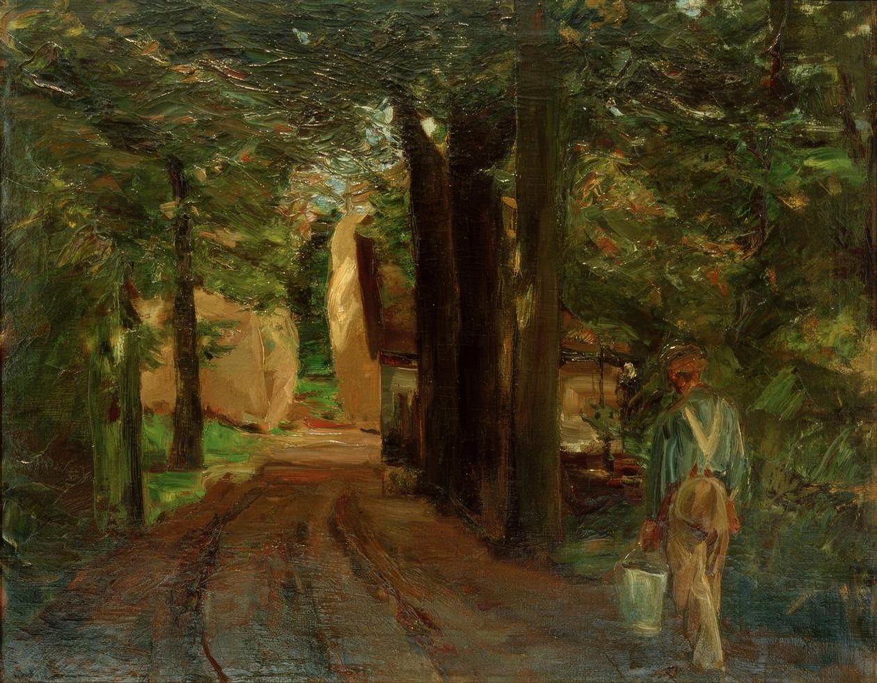 Vjezd do usedlosti - vjezd na farmu od Max Liebermann