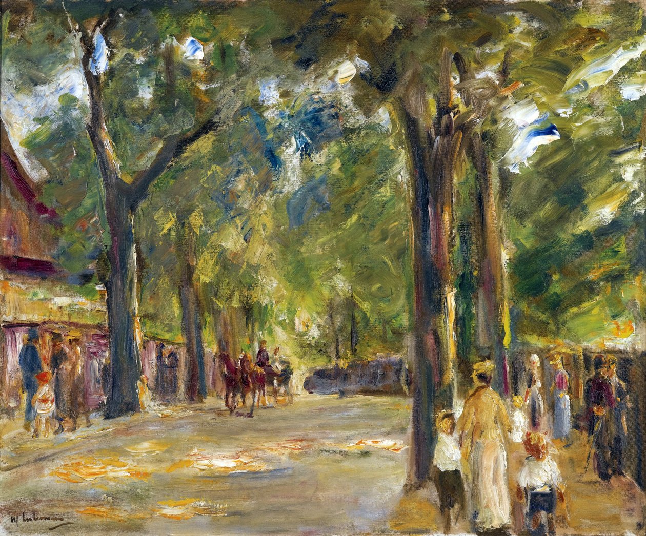 Figury na Grosse Seestrasse ve Wannsee par Liebermann, Max (1847-1935). Olej na plátně, rozměr : 60,4x72,5, c. 1920, Soukromá sbírka od Max Liebermann