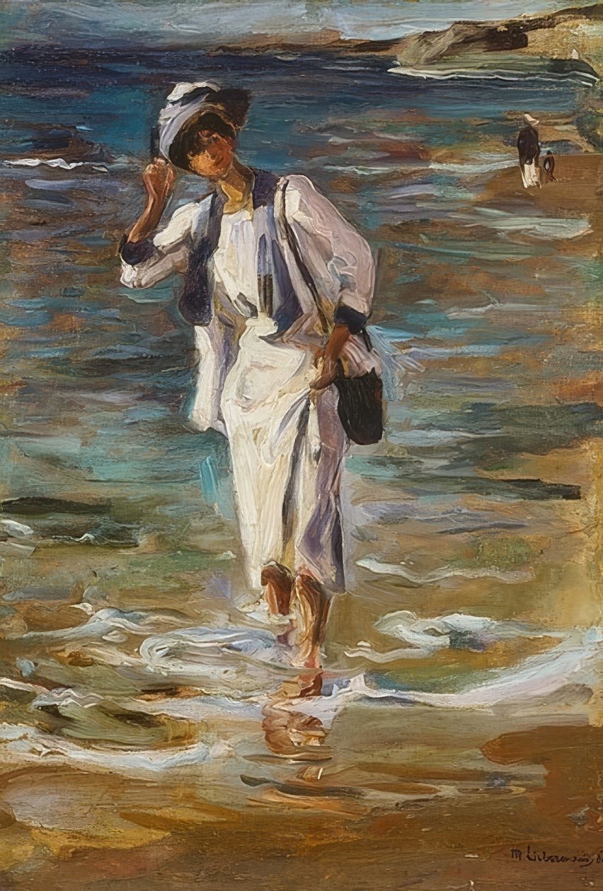 Žena na pláži. 1908 od Max Liebermann
