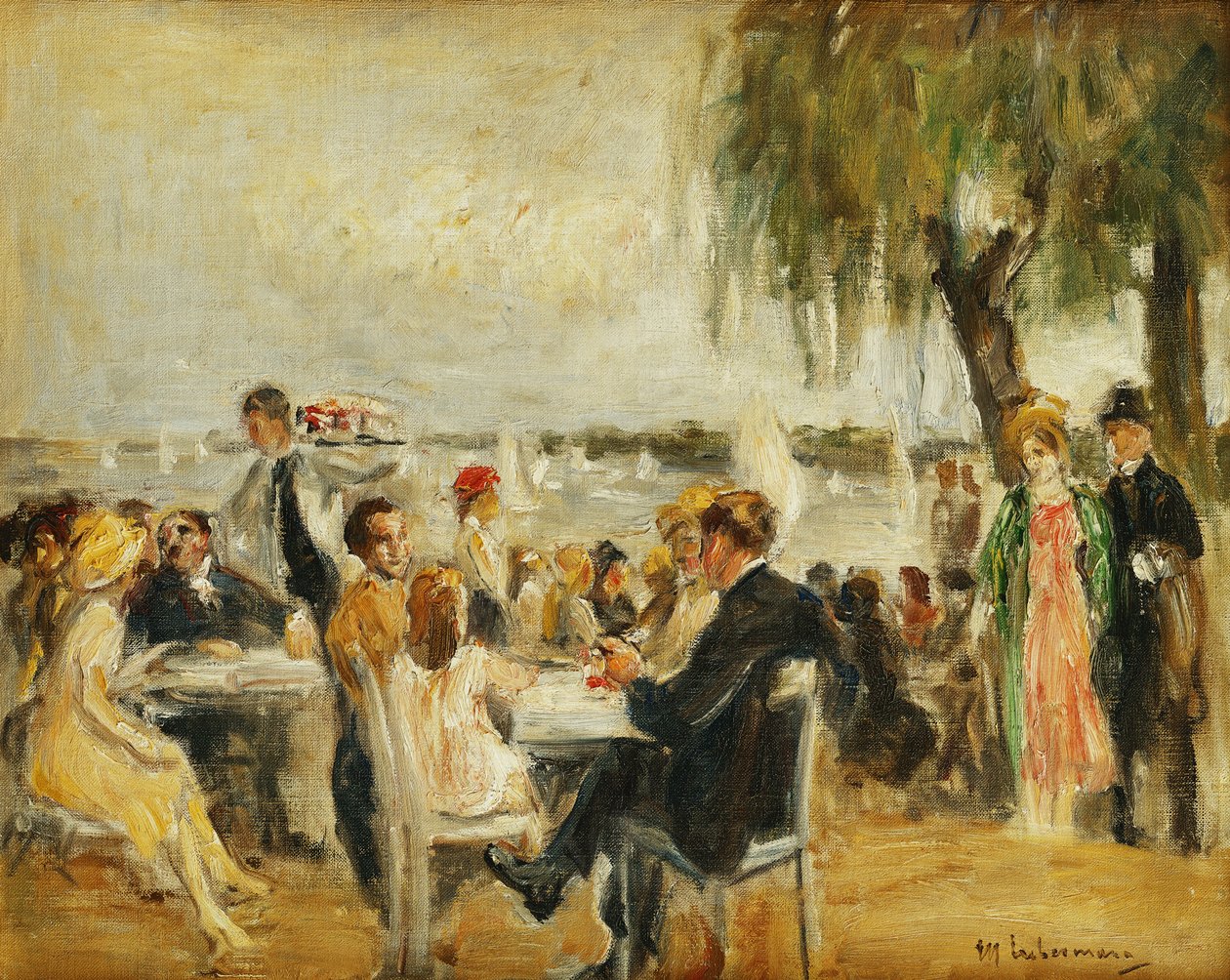 Zahradní kavárna na Labi, 1902 od Max Liebermann