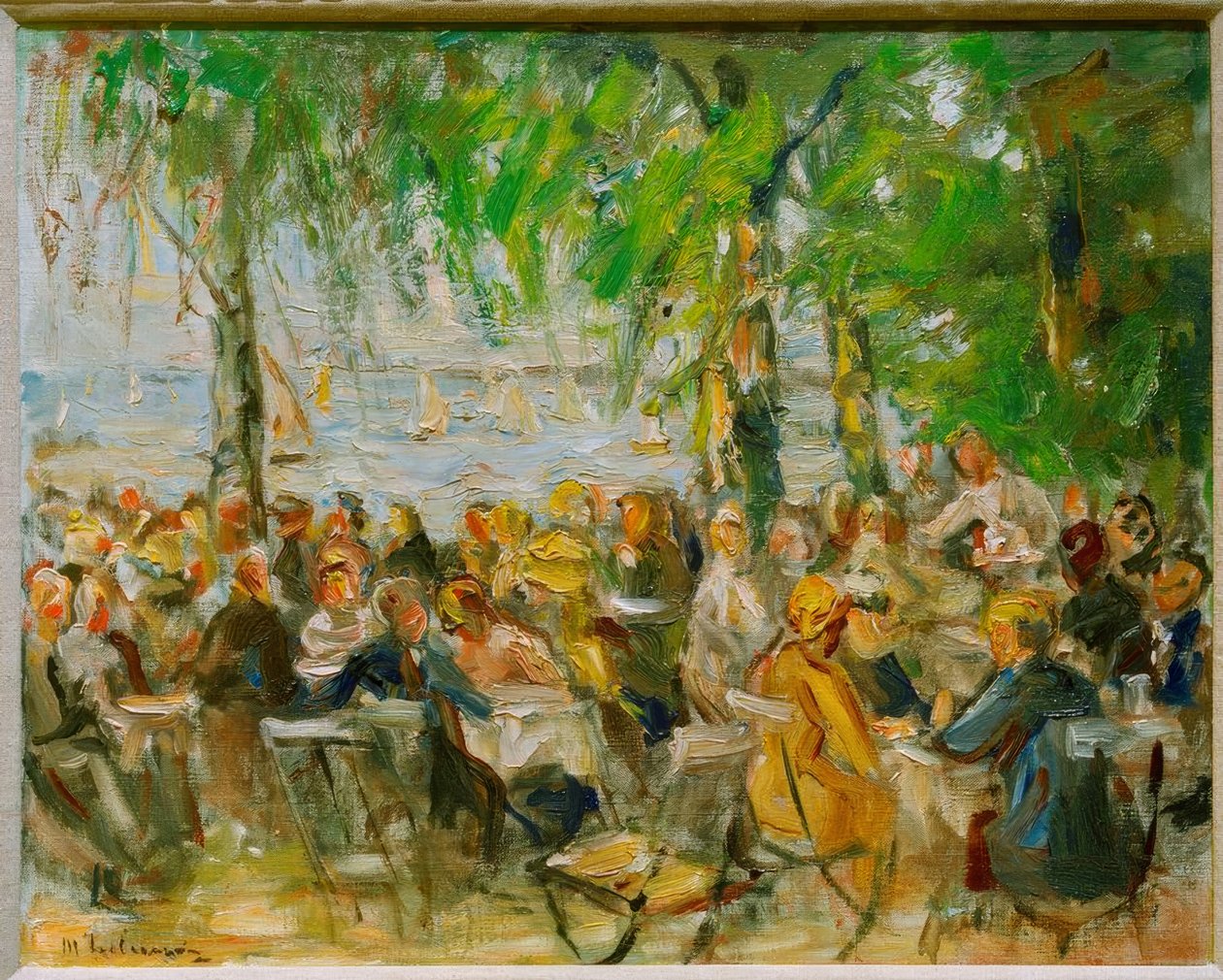 Zahradní restaurace na Havl od Max Liebermann