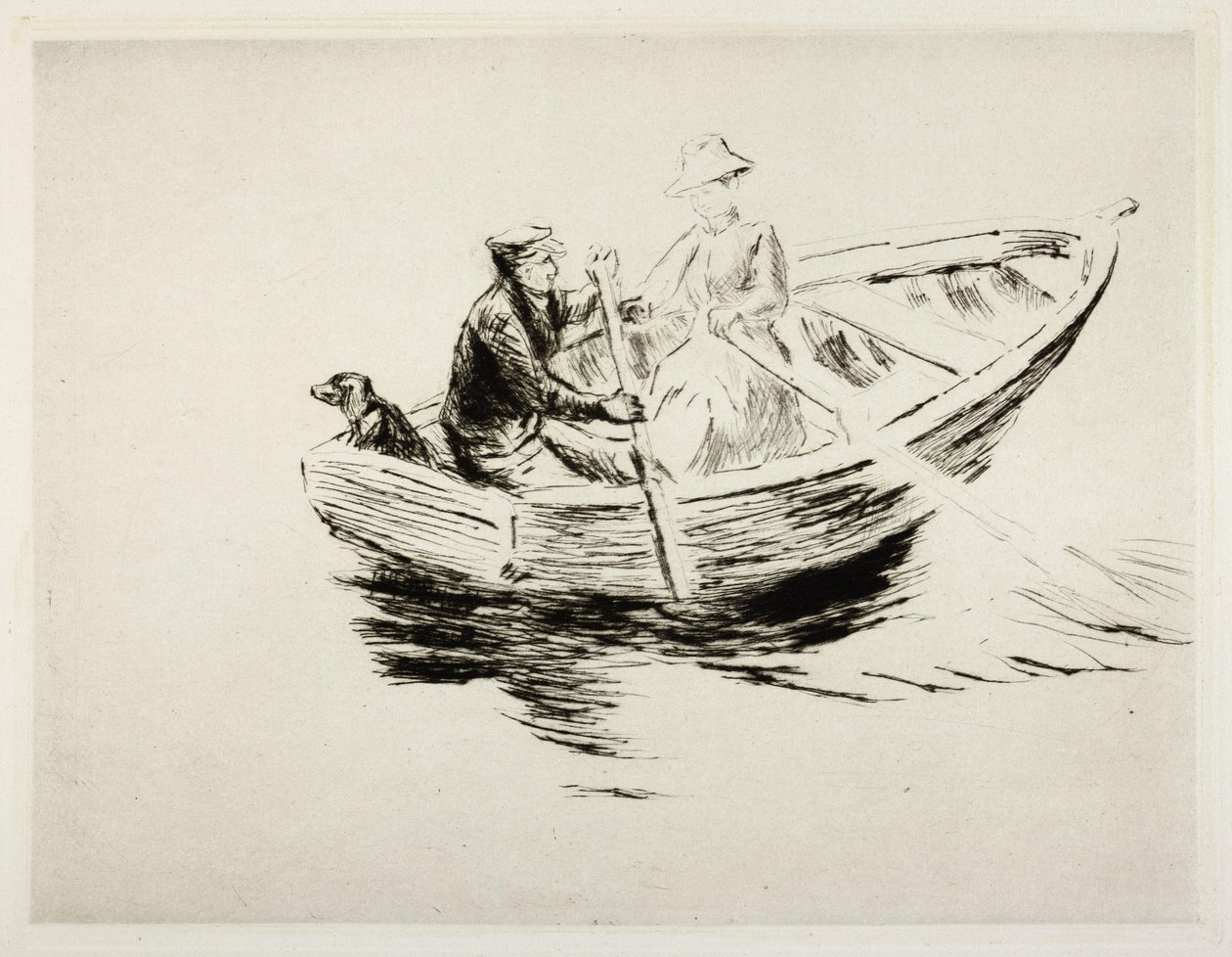Ve člunu od Max Liebermann