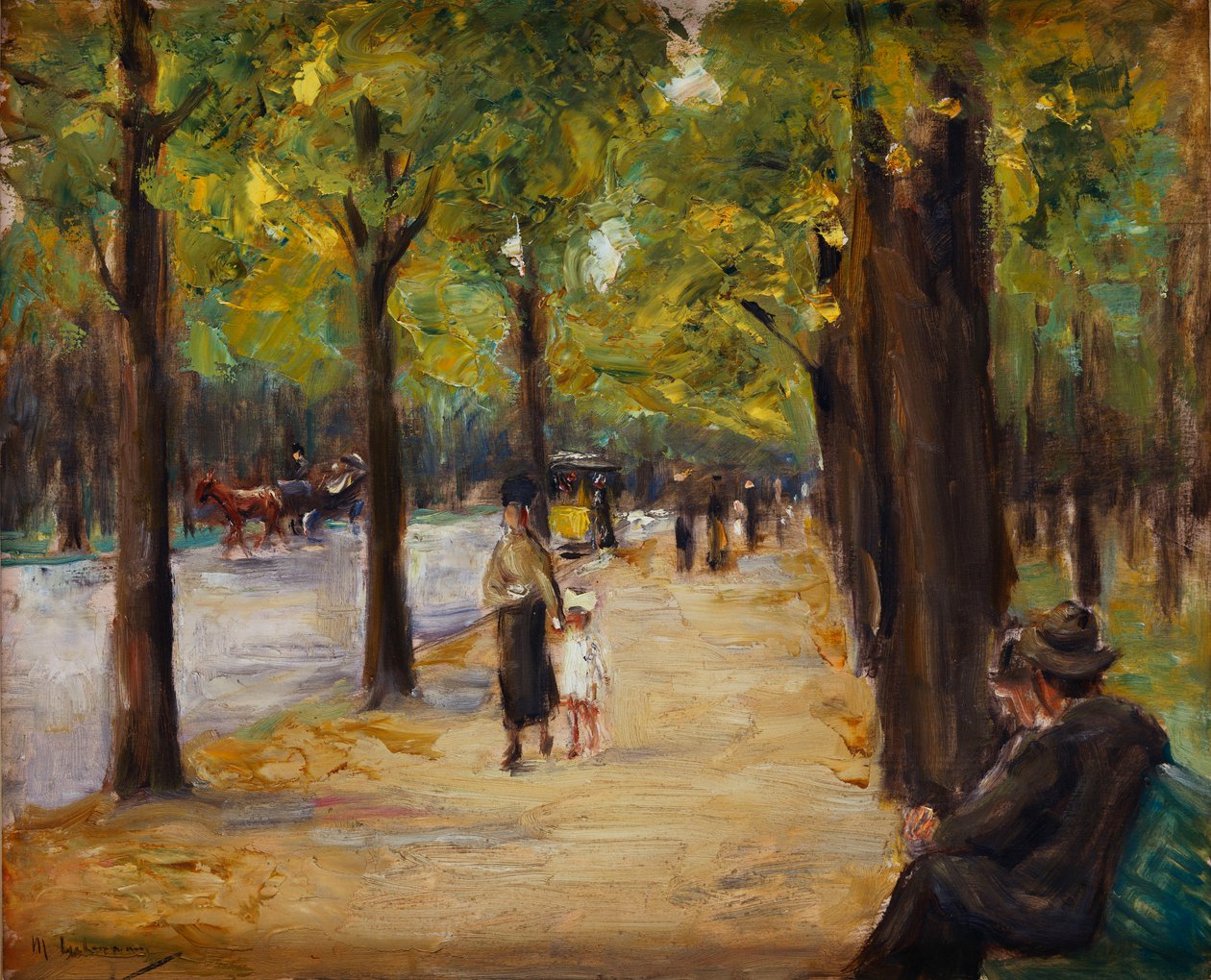 V Tiergarten, Berlín, kolem roku 1920 od Max Liebermann