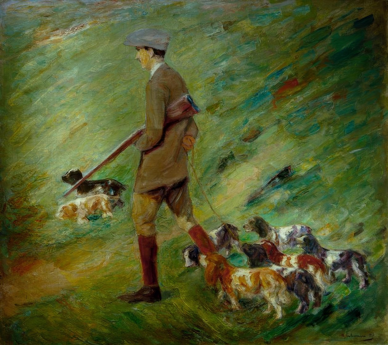 Lovci v dunách - trenéři se psy od Max Liebermann