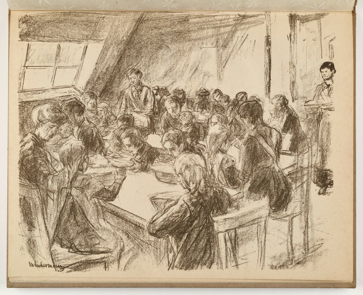 Dětská veřejná jídelna (ilustrace z: Umění a umělci XIII, 6) od Max Liebermann