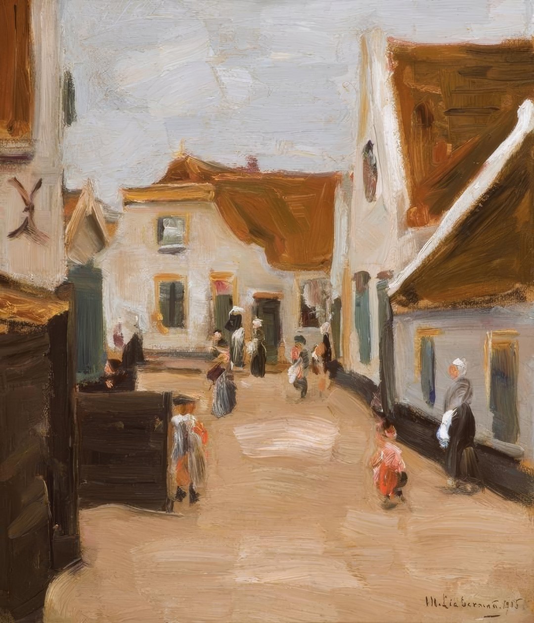 M. Liebermann, Dorfstrasse v Noordwijku od Max Liebermann
