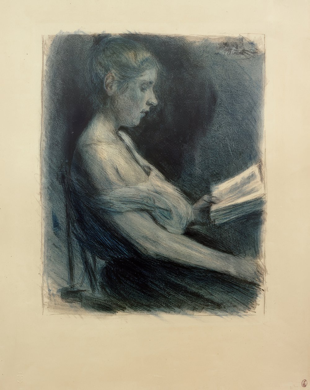 M.Liebermann, dívčí čtení od Max Liebermann