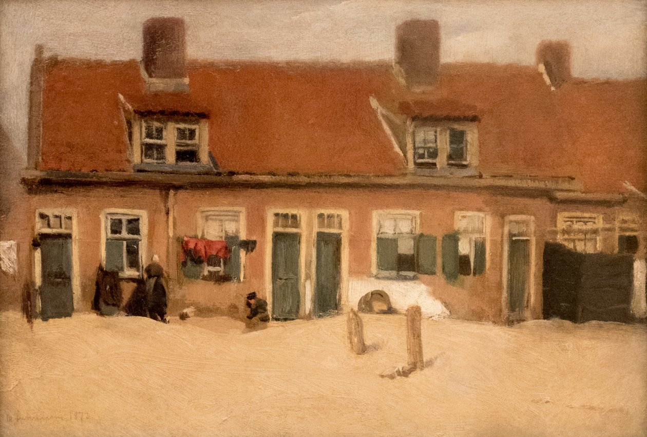 Max Liebermann, Staré domy ve Scheveningenu, 1897, MGS-20160312-001 od Max Liebermann