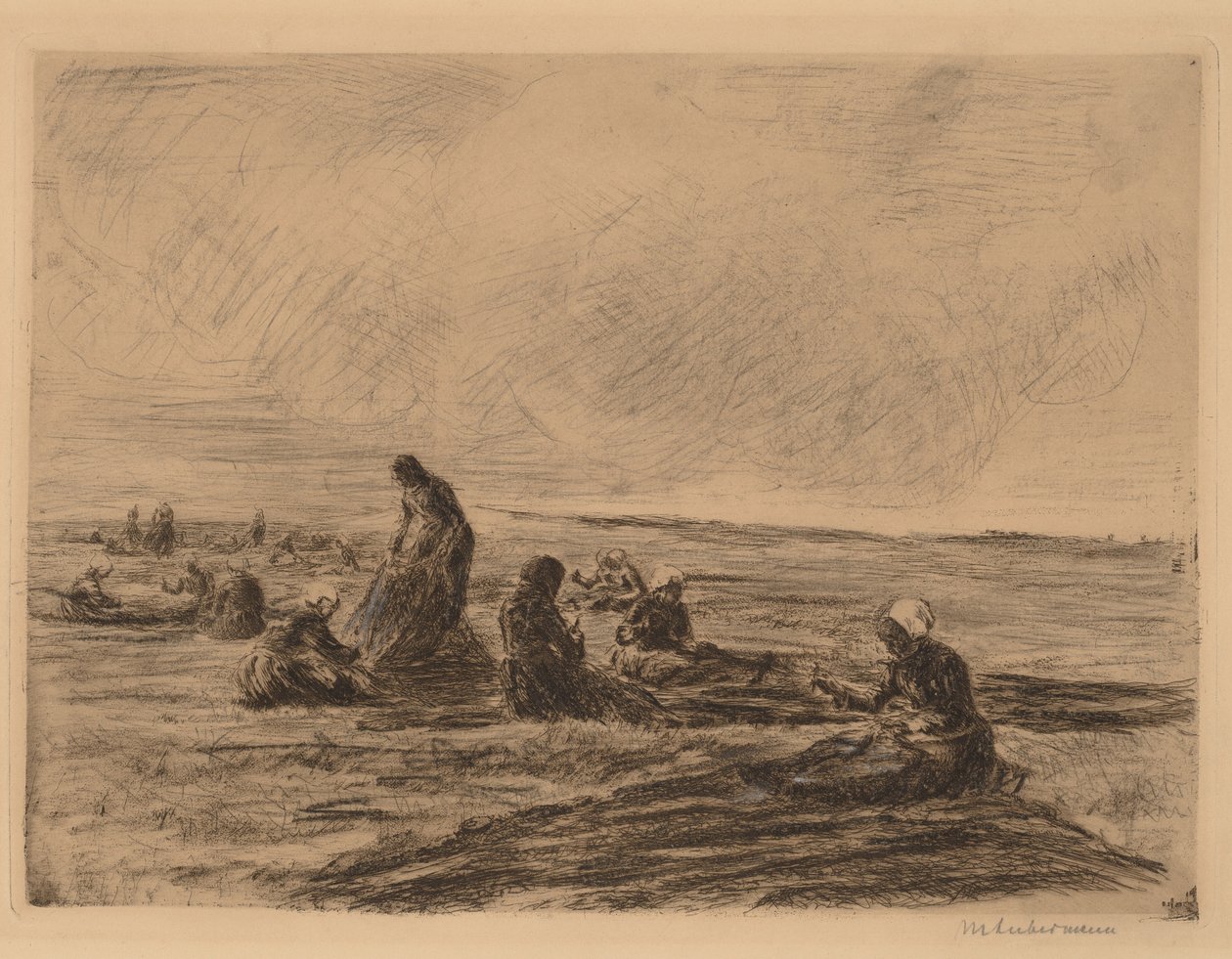Mending the Nets, 1894. od Max Liebermann