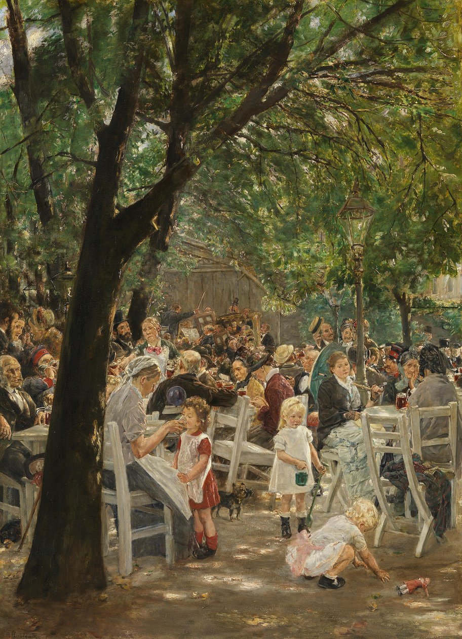 Mnichovská pivní zahrádka od Max Liebermann