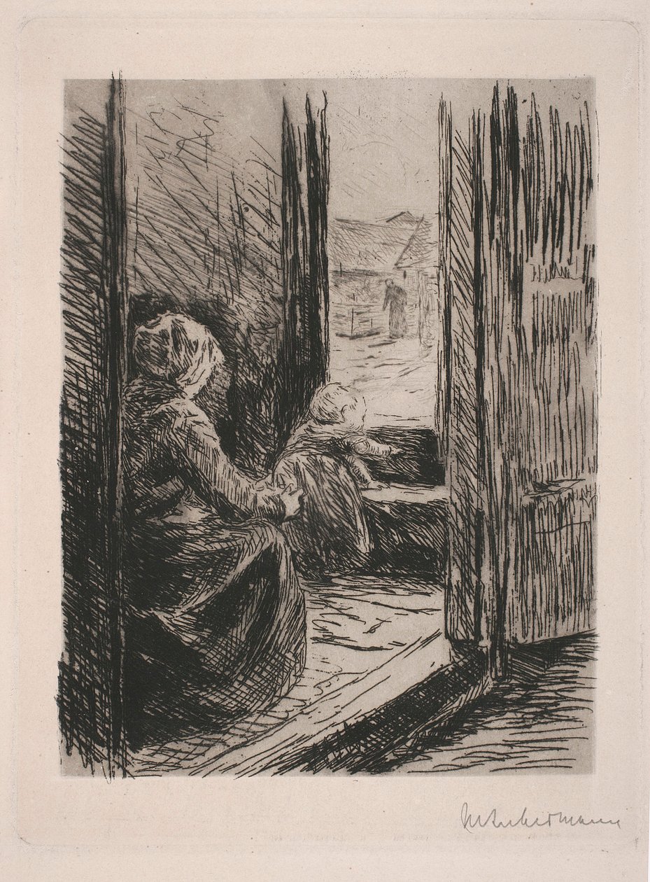 Matka a dítě od Max Liebermann
