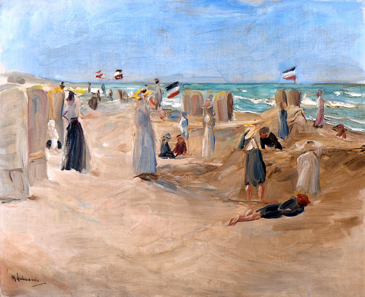 Na pláži v Noordwijku, 1908. od Max Liebermann