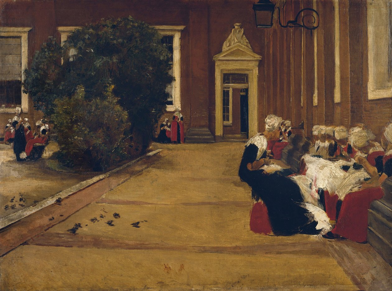 Orphan Girls v Amsterdamu, 1876 od Max Liebermann