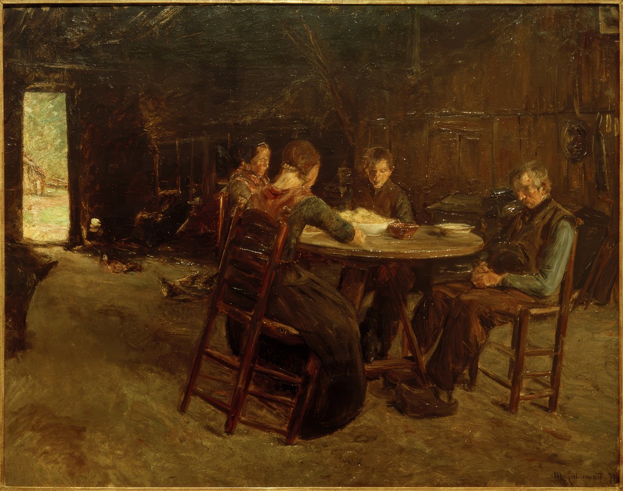 Východofríští farmáři na milost od Max Liebermann