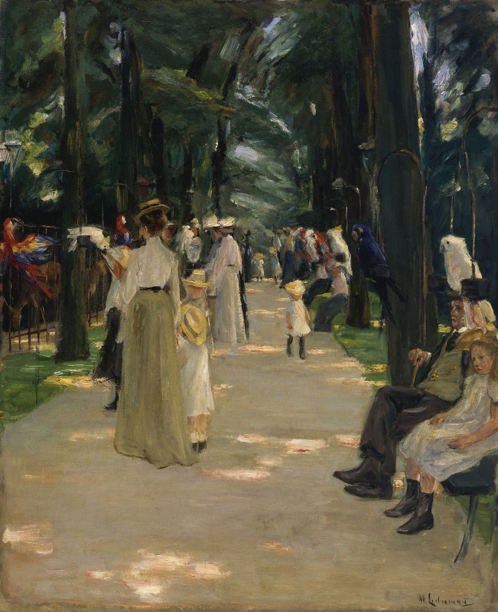 Papouščí ulička od Max Liebermann