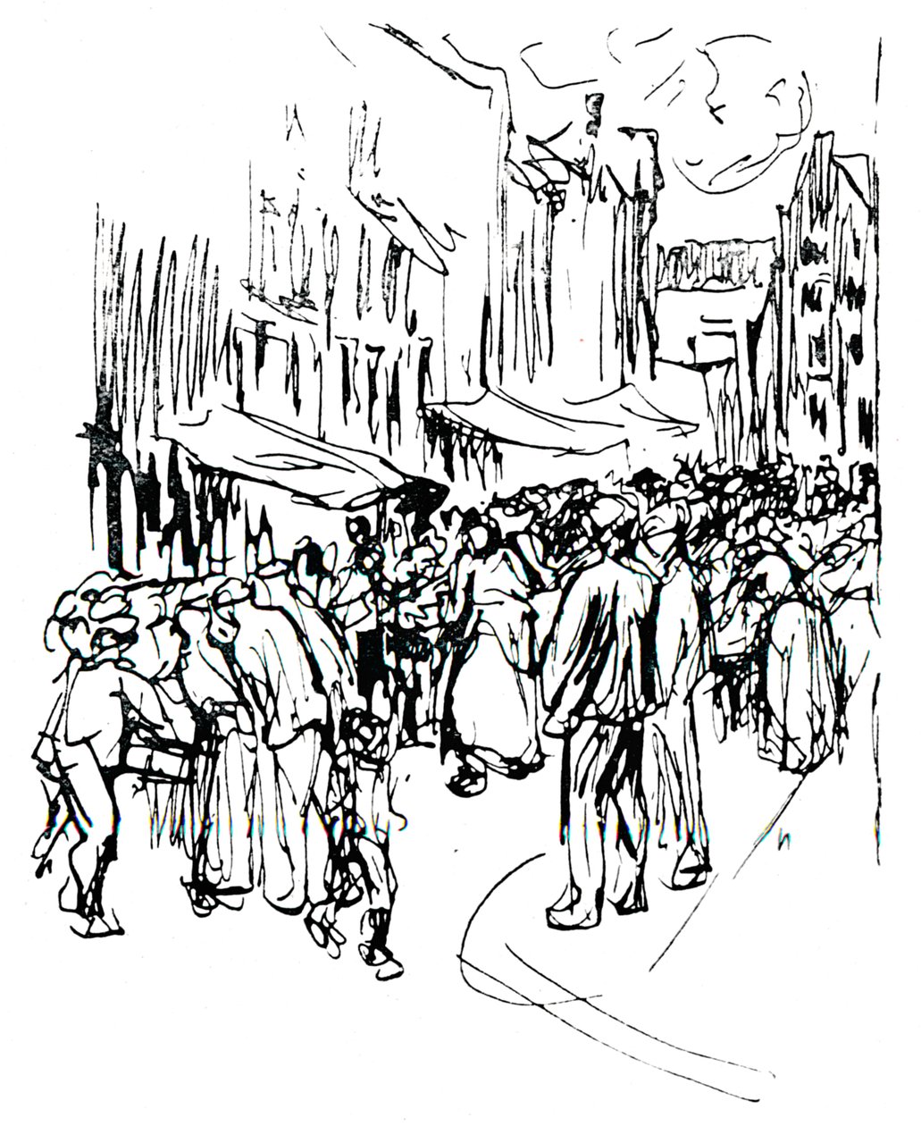 Studie perem a inkoustem, c19. století od Max Liebermann