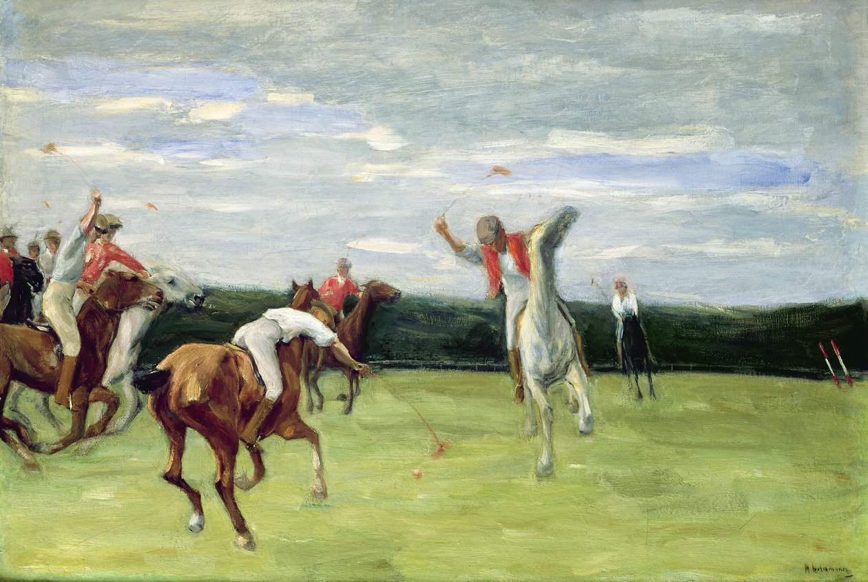 Hráč póla v Jenischparku, Hamburk, 1903 od Max Liebermann