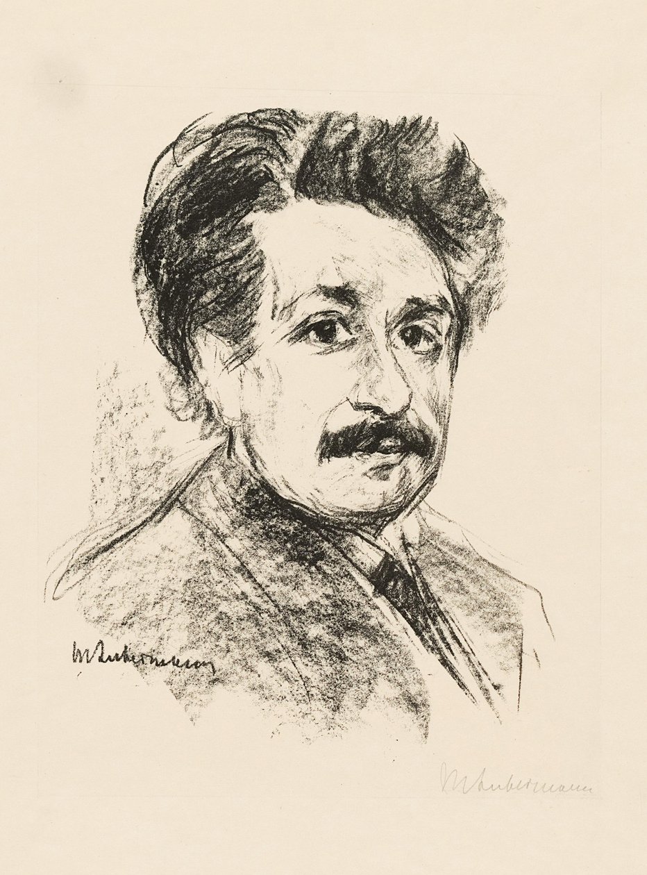 Portrét Alberta Einsteina od Max Liebermann