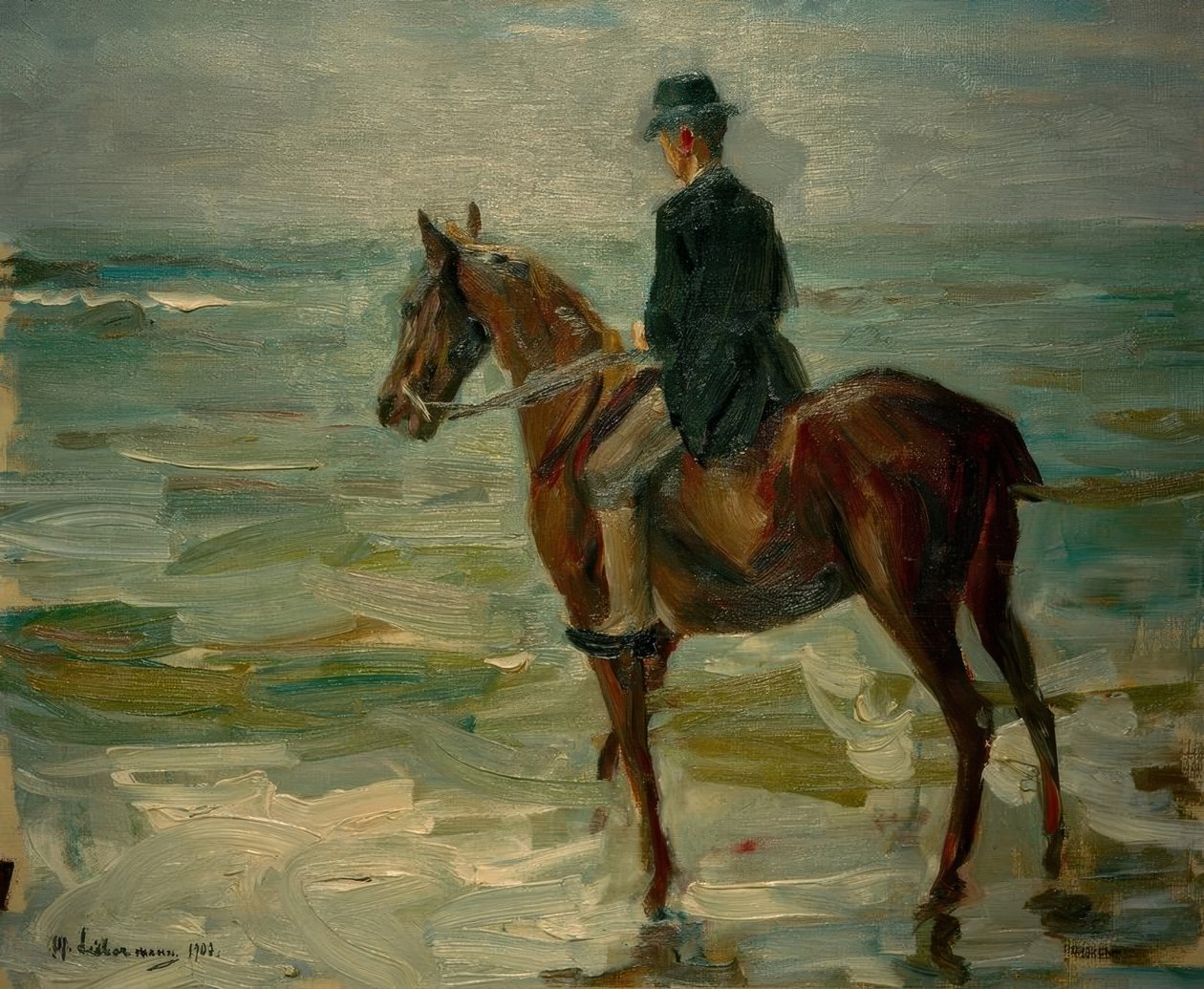 Jezdec u moře vlevo od Max Liebermann