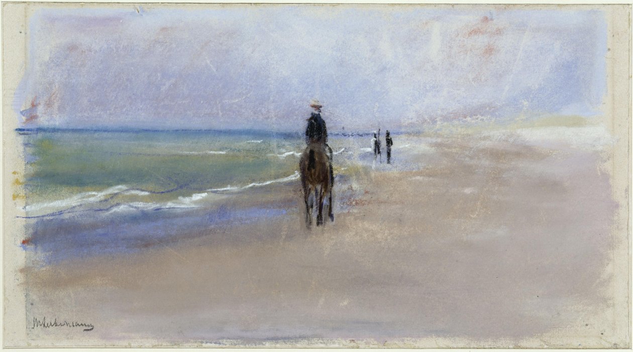 Jezdec na pláži od Max Liebermann