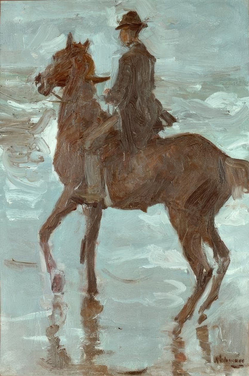 Jezdec na pláži od Max Liebermann