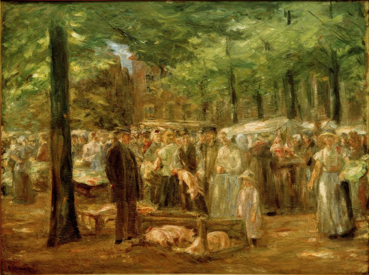 Prasečí trh v Haarlemu od Max Liebermann